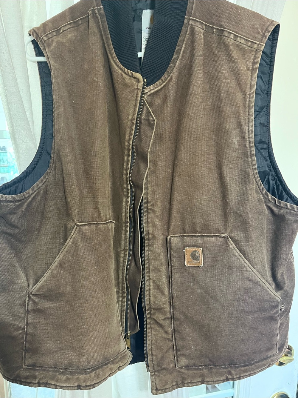 Carhartt xl mens Brown Quilted Work Vest